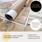 a picture of a map with a roll of paper on top of it