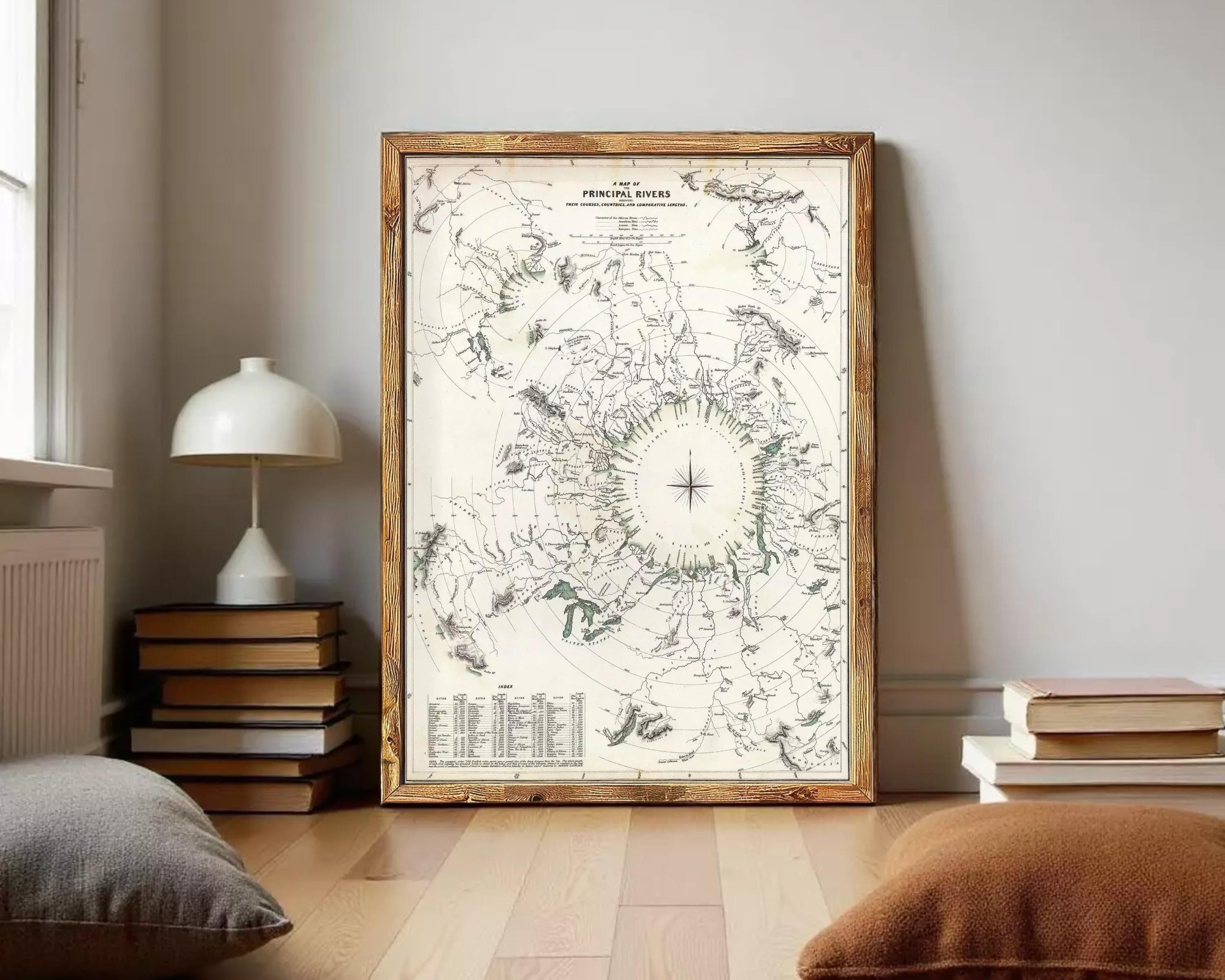 The image is a framed map of the Prince's Islands, which is a collection of islands located in the Arctic region.