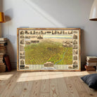 The image is a framed vintage map of Denver, Colorado, from 1958.