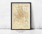 The image is a framed vintage map of Novara, depicting the city's layout and surrounding areas.