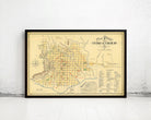 The image is a framed historical map of the city of Caracas, Venezuela, dated 1820.