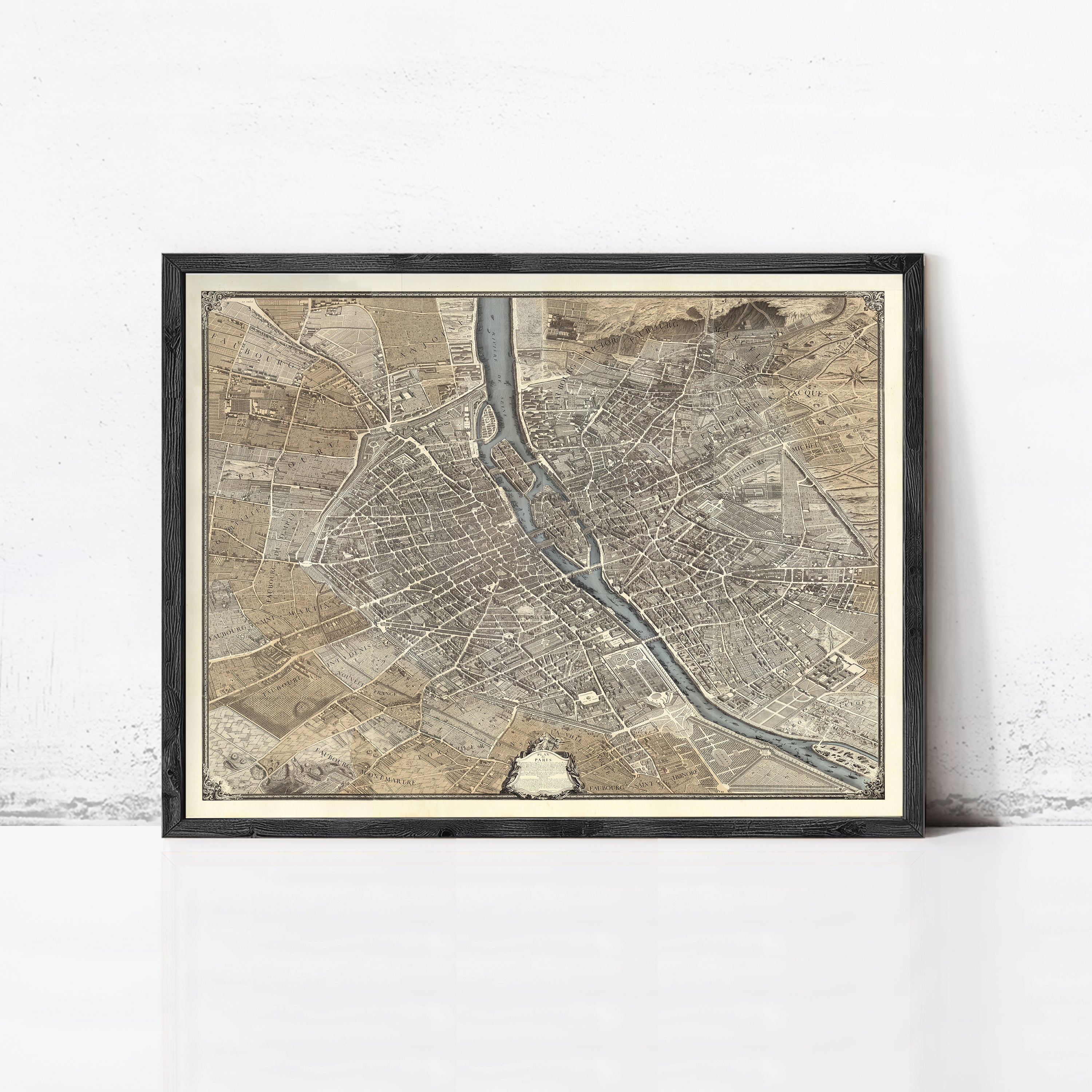 Old Map of Paris 1739 Turgot Map Vintage Map of Paris – Vintage