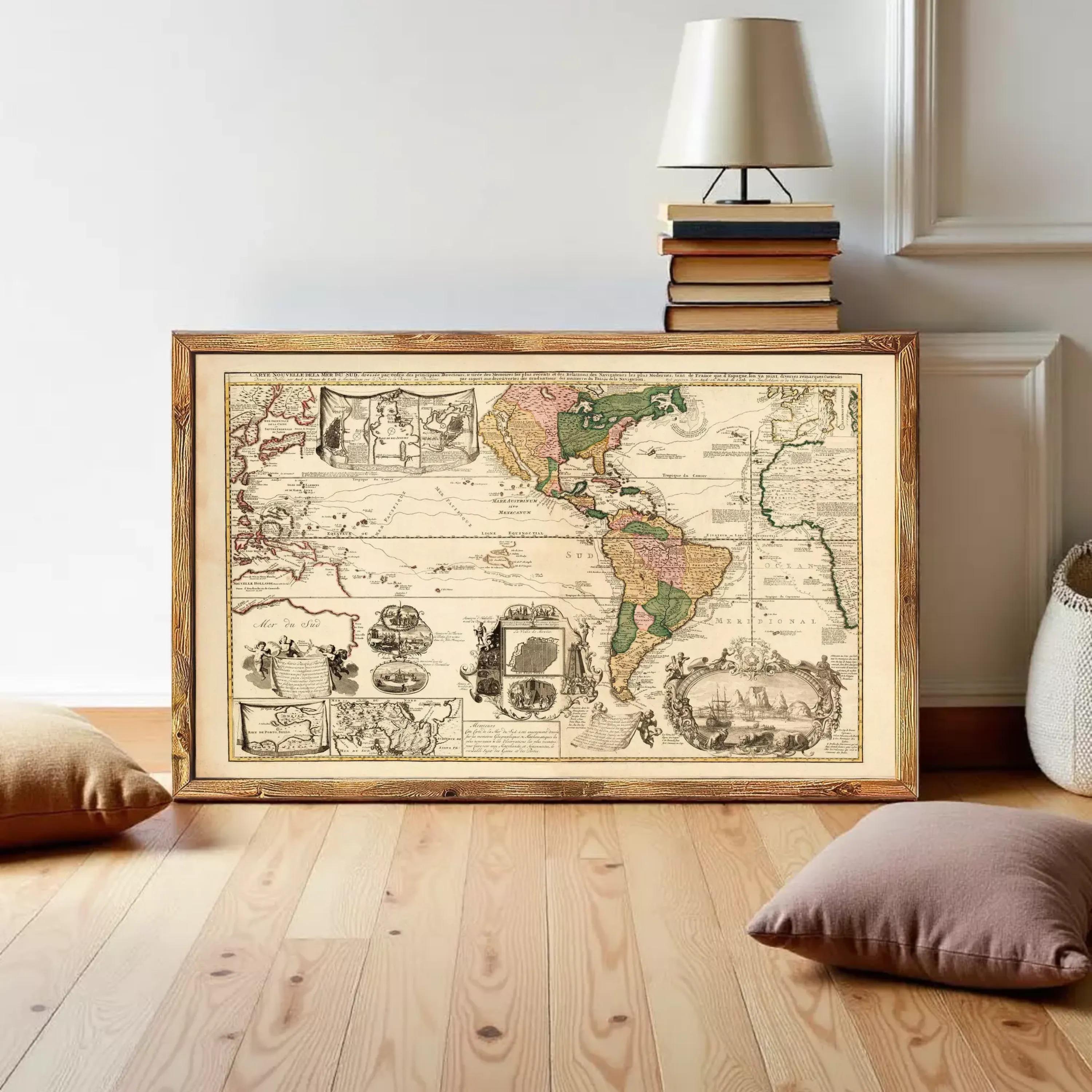 World Map Vintage Atlas 1740 Mercator projection | Vintage World