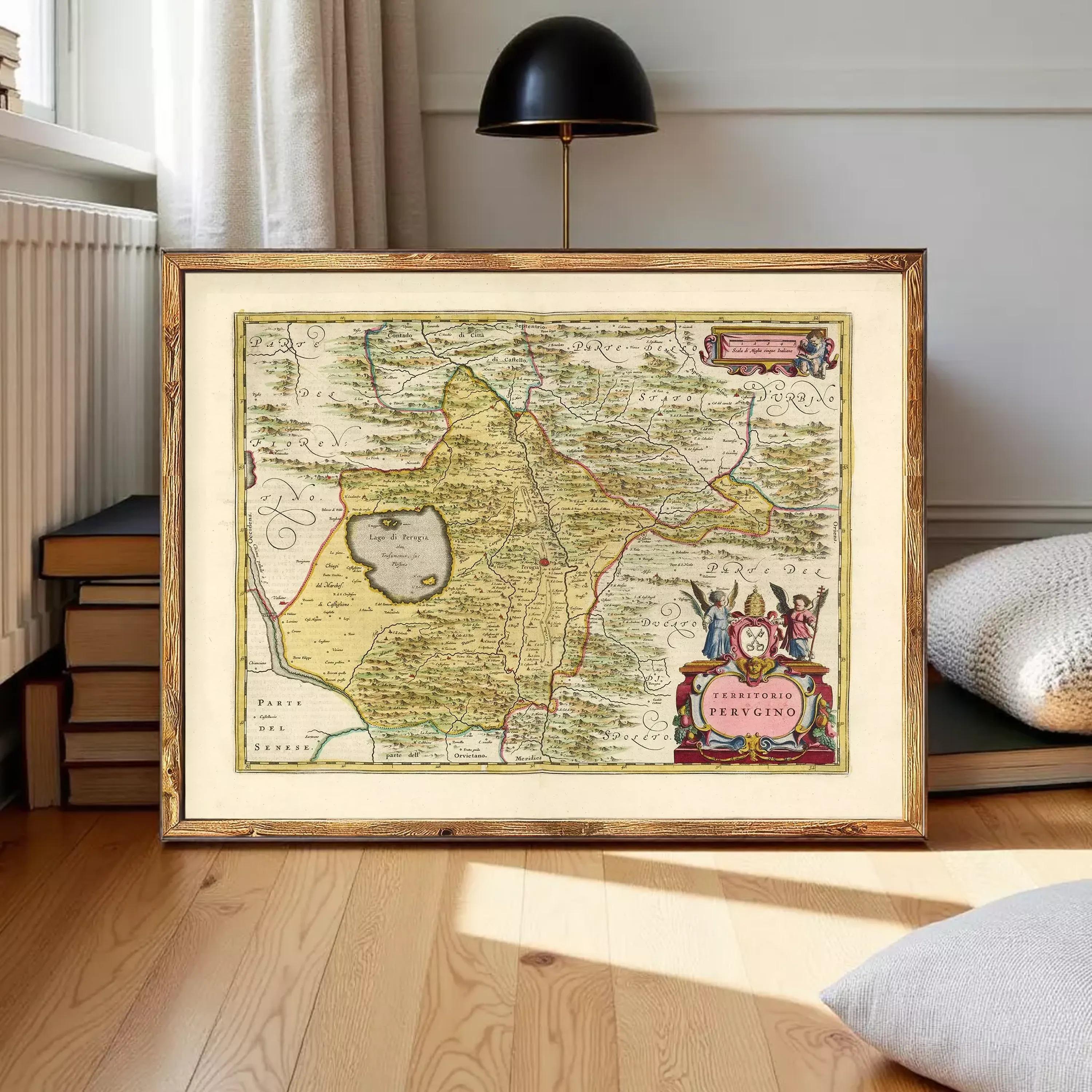 The image is a framed antique map of the Peruvian Andes, depicting the region's geographical layout and features.