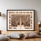 The image is a framed collage of various architectural and cityscape photographs, including buildings, landmarks, and streets, all arranged in a grid-like pattern.