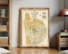 The image is a framed map of the City of Adelaide, South Australia, dated 1877.