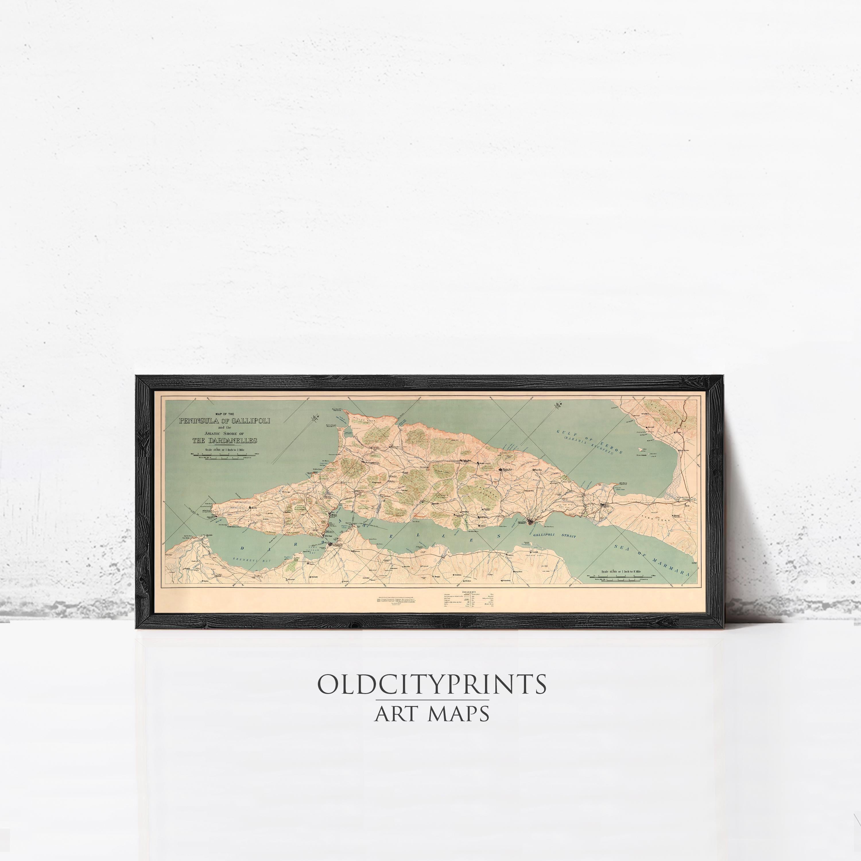 The image is a framed art map of the peninsula of Galicia, Spain, with a black border and a light green color scheme.