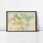 The image is a framed map of Annapolis, Maryland, showing the city's layout and surrounding areas.