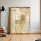 The image is a framed vintage map of the Thomas Bros. Riverside neighborhood, which is a part of the city of Los Angeles.