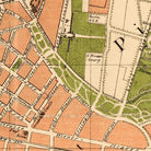 The image is a detailed map of a city, showing streets, buildings, and other urban features.