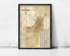 The image is a framed vintage map of Thomas Bros. Riverside, with a detailed layout of the area and surrounding streets.