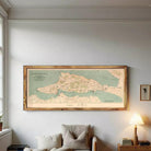 The image is a framed map of the Peninsular Islands, which is a collection of islands located in the South China Sea.