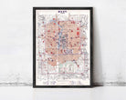 The image is a framed map of Beijing, China, with various locations marked and labeled.