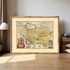 The image is a framed antique map of the Persian Gulf region, which includes countries such as Iraq, Syria, Turkey, and Afghanistan.
