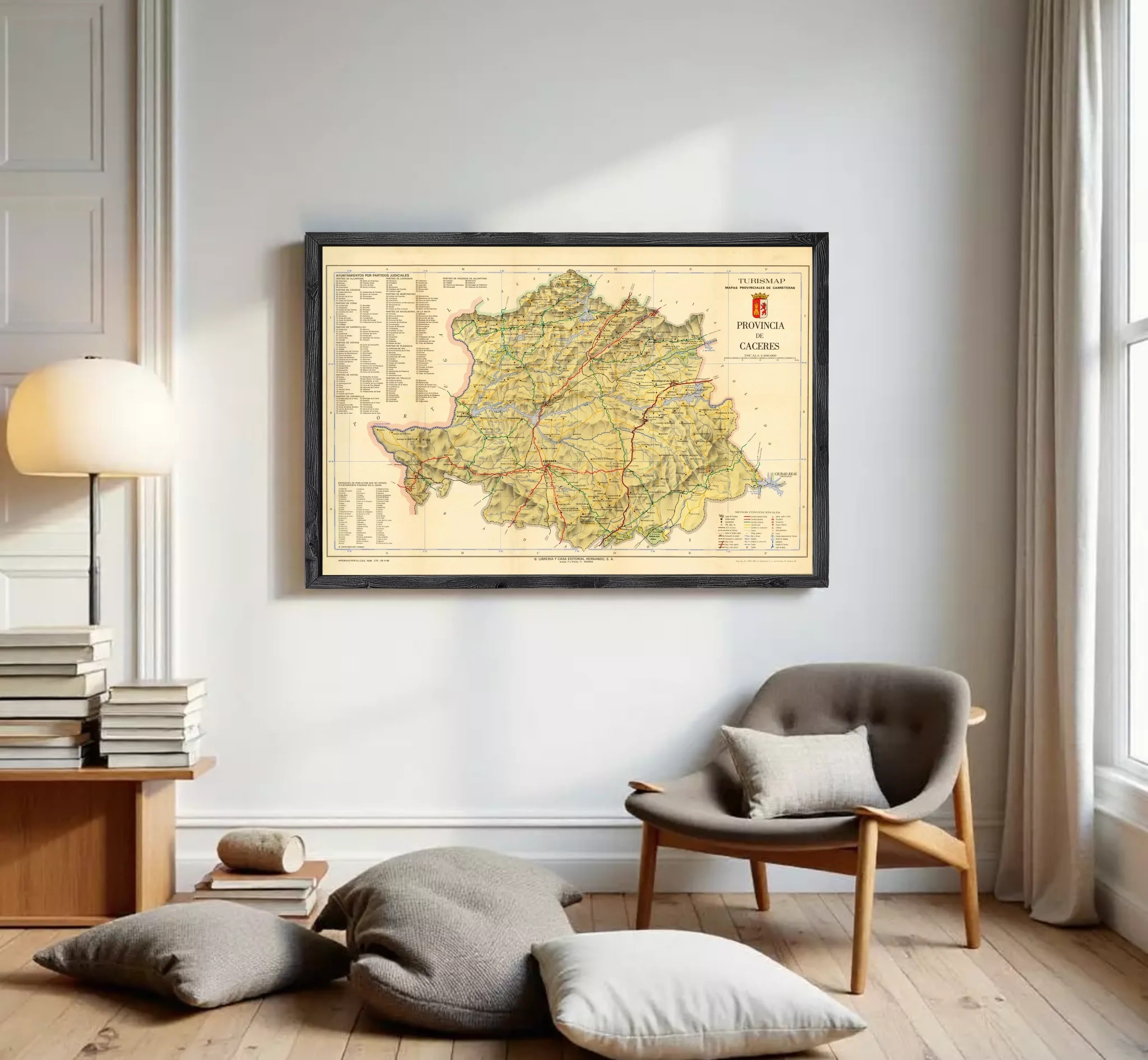 The image is a framed map of the province of Gacé, showing the geographical layout and various landmarks.