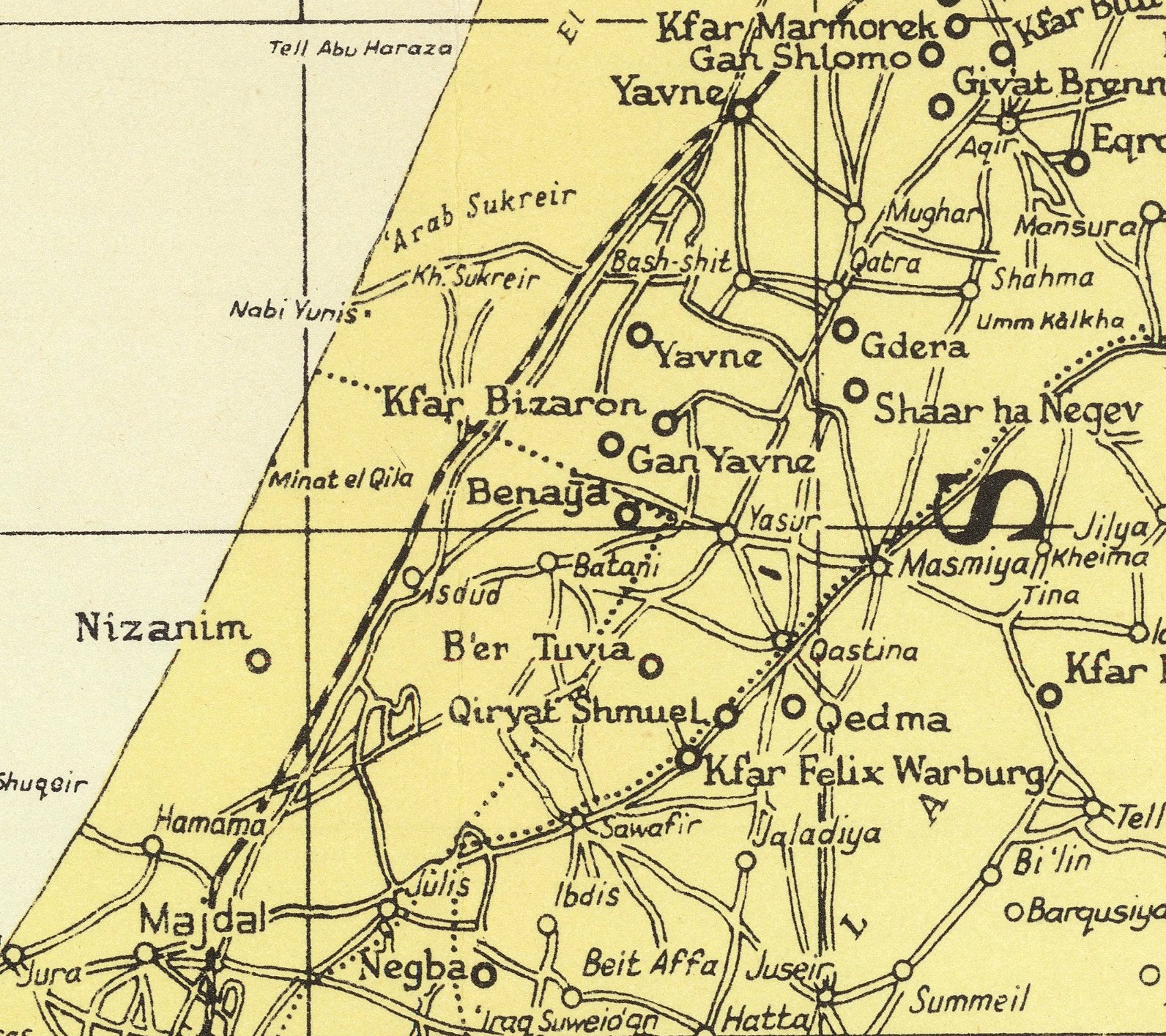The image is a detailed map of the Middle East region, showing various cities, roads, and landmarks.