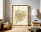 The image is a framed vintage map of the city of Rochester, New York.