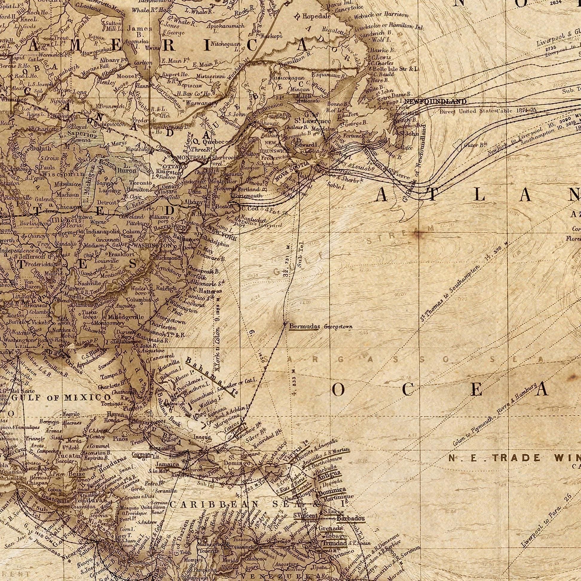 Vintage World Map 1898 – Mercator Projection Atlas Map, Sepia