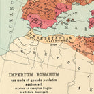 The image is a vintage map of Europe and the Middle East, showing the territorial boundaries and geographical features of the region during the Roman Empire.