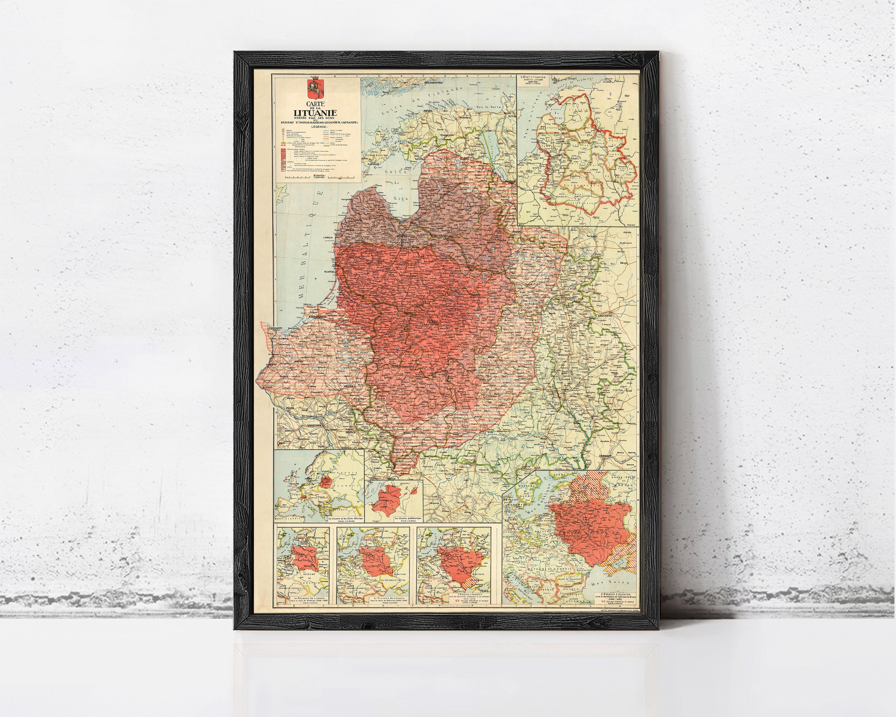 The image is a framed map of the Soviet Union, showing the different regions and their boundaries.