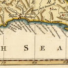The image is a detailed map of the coast of France, showing the coastline, the sea, and various geographical features.