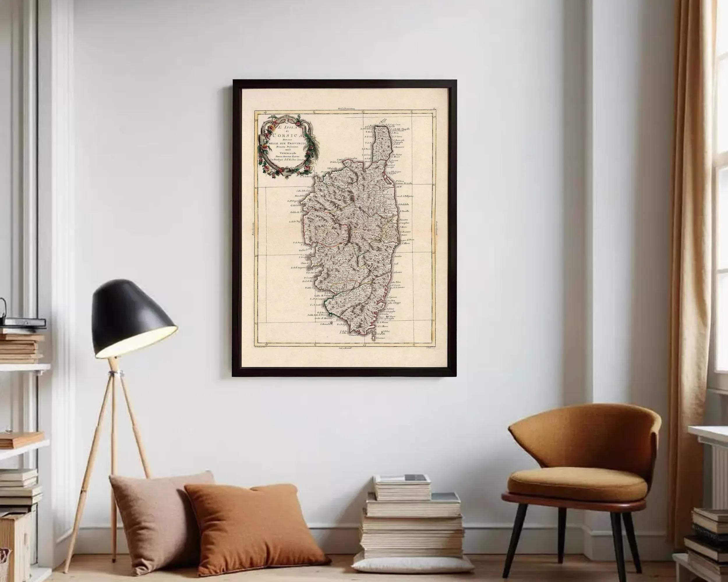The image is a framed map of St. Kitts and Nevis, a small island located in the Caribbean.