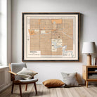 The image is a framed map of Regina, Saskatchewan, Canada.