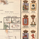 The image is a detailed map of the Spanish Empire, showing various regions, landmarks, and symbols.