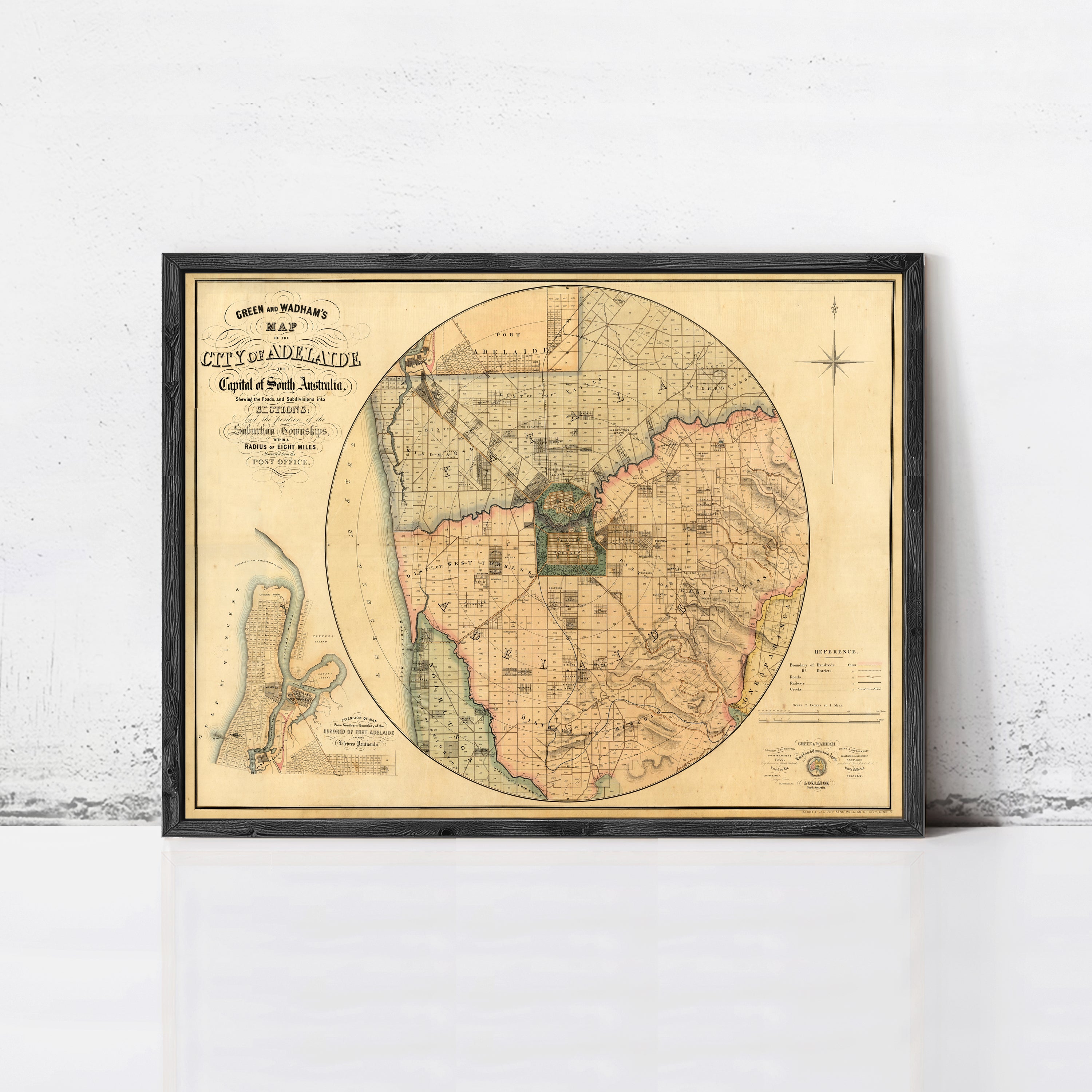 Old Map of Adelaide Australia 1891 Vintage Map – Vintage Maps