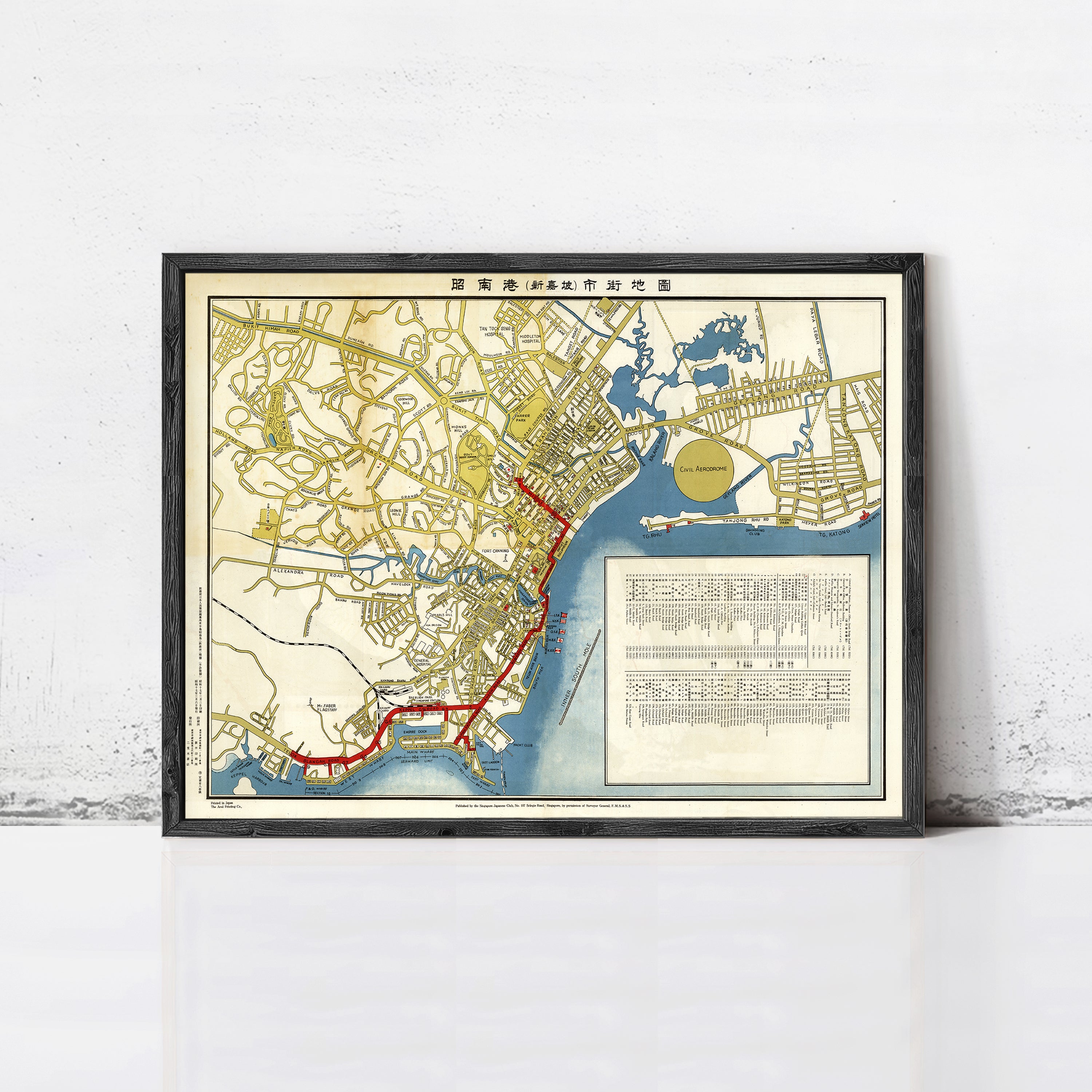 Old Map of Singapore – Vintage Maps & Prints® - Map Shop