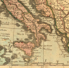 The image is a detailed map of the Mediterranean region, showing the borders and major geographical features of countries such as Italy, Greece, Turkey, and Syria.