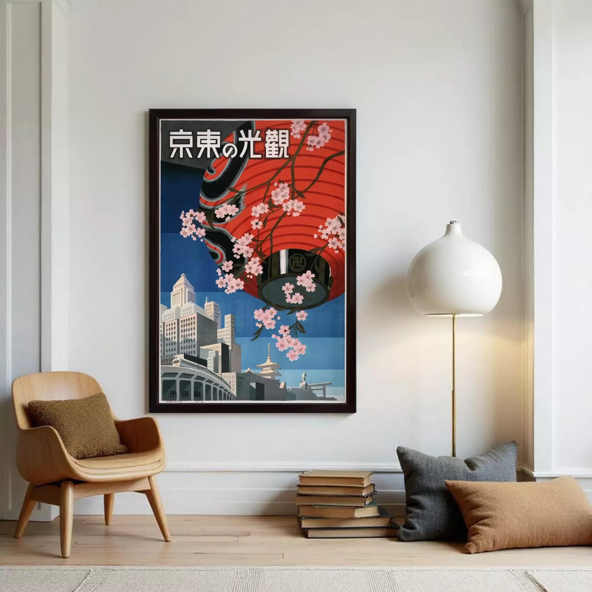 Vintage Poster of Tokyo Japan 1930 Vintage Tourism Poster Travel