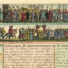 The image is a historical illustration depicting a scene of a court procession, with various figures in costumes and military formations.