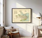 The image is a framed vintage map of the city of Montreal, Quebec, Canada.