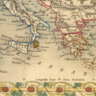 The image is a detailed map of the Mediterranean region, showing the coastline, islands, and surrounding areas.