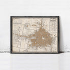 The image is a framed map of Mexico, showing the layout of the city and surrounding areas.