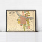 The image is a framed map of the city of Little Park, Arkansas, depicting the city's streets, neighborhoods, and surrounding areas.