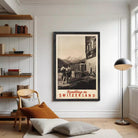 The image is a framed vintage travel poster advertising "Rambling in Switzerland".