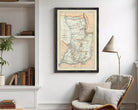 The image is a framed vintage map of the Republic of Panama.