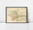 The image is a framed vintage map of the Soviet Union, depicting the country's geographical layout and boundaries.