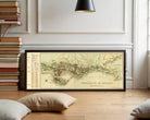 a framed map of the Principality of Monaco, a small French island located in the Mediterranean Sea.
