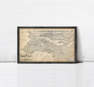 The image is a framed map of Seattle, Washington, with the text "SEATTLE" and "KROLL META COMPANY" visible.
