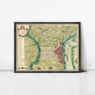 The image is a framed historical map of Washington, D.C.
