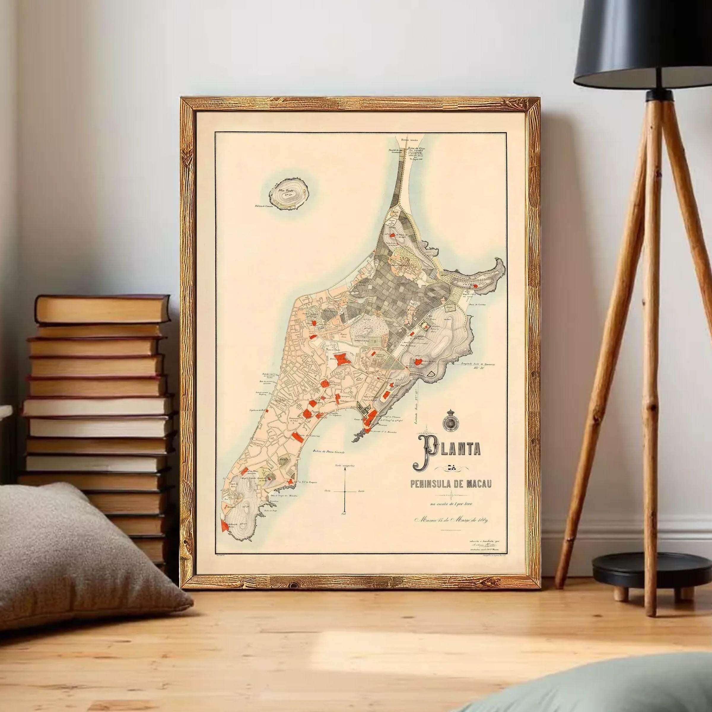 The image is a framed vintage map of the island of Palmira, located in the Peruvian archipelago.
