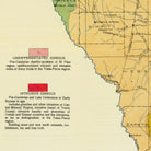The image is a vintage geological map of the western United States, showing the geological features of the region.