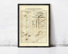The image is a framed historical map of the Mediterranean and Canary Islands, depicting various geographical features and locations.