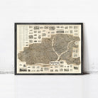 The image is a framed vintage map of the city of Baltimore, Maryland, dated back to 1901.