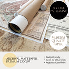 a picture of a map with a roll of paper on top of it