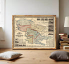 The image is a framed antique map of the Prince Edward Island, Canada, depicting the region in a vintage style.