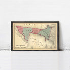 The image is a framed vintage map of the City of Bayonne, Louisiana, showing the surrounding areas.